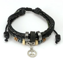 Wrap Black Leather Bracelet