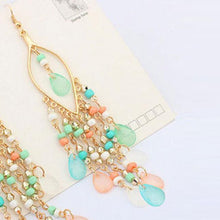 Bohemian Colorful Beads Tassels Earrings